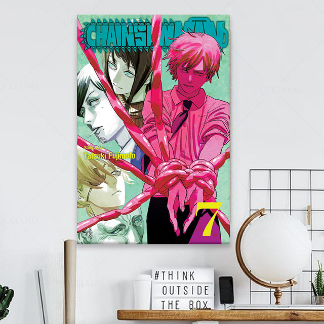 Motosserra homem anime personagem quarto decoração anime cartaz parede  decoração da arte da parede foto bonito decoração imagem clara - AliExpress